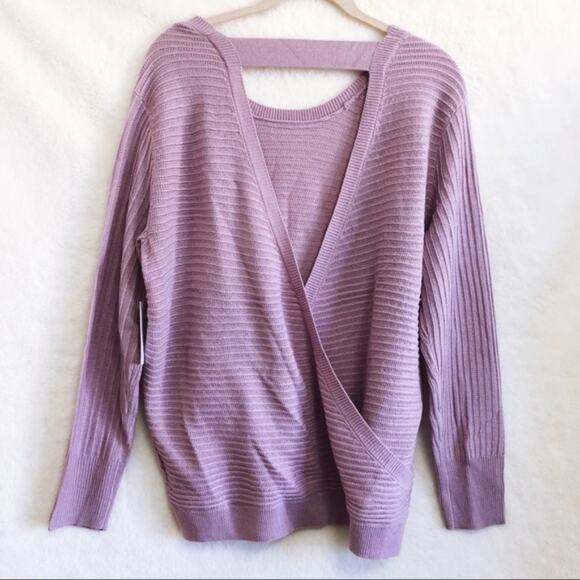 New York & Company Violet Semi Open Back Sweater - Picture 3 of 8
